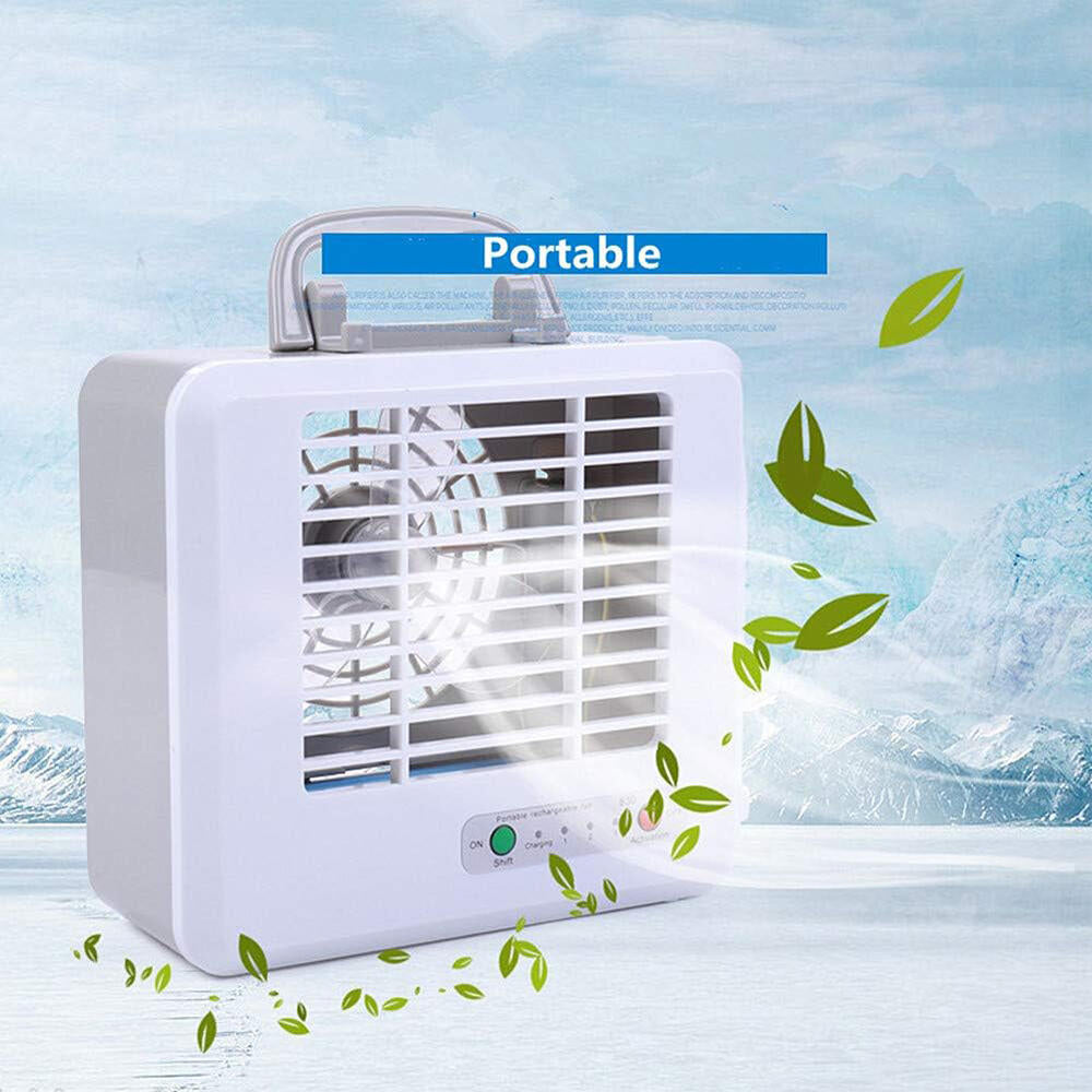 Mini Aire Acondicionado Portátil USB Silencioso, Ventilador de Escritorio con Refrigeración por Aire, Blanco - Imagem 5