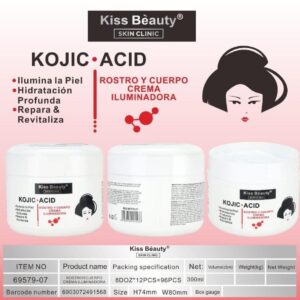 Crema Corporal 3 en 1 Ácido Kójico 300ML – KISS BEAUTY Hidratación, Iluminación y Renovación