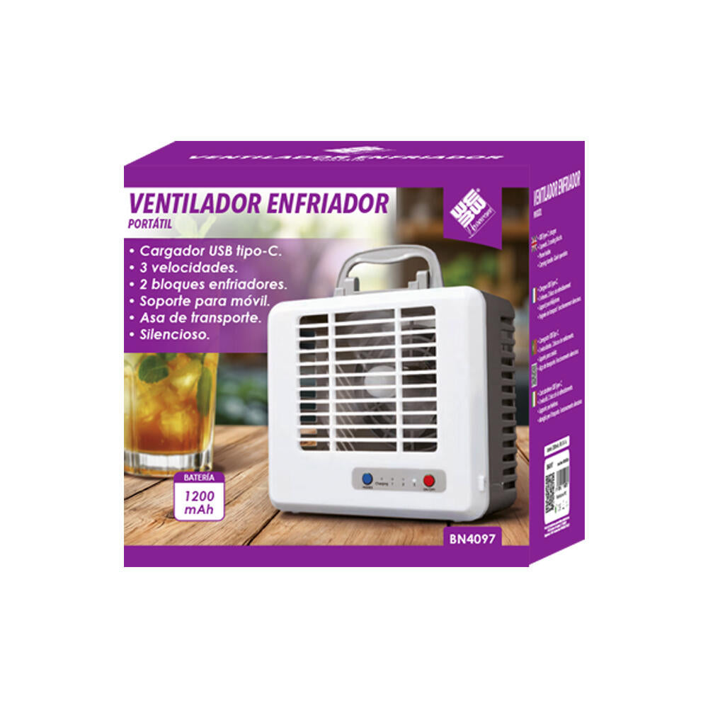 Mini Aire Acondicionado Portátil USB Silencioso, Ventilador de Escritorio con Refrigeración por Aire, Blanco - Imagem 10