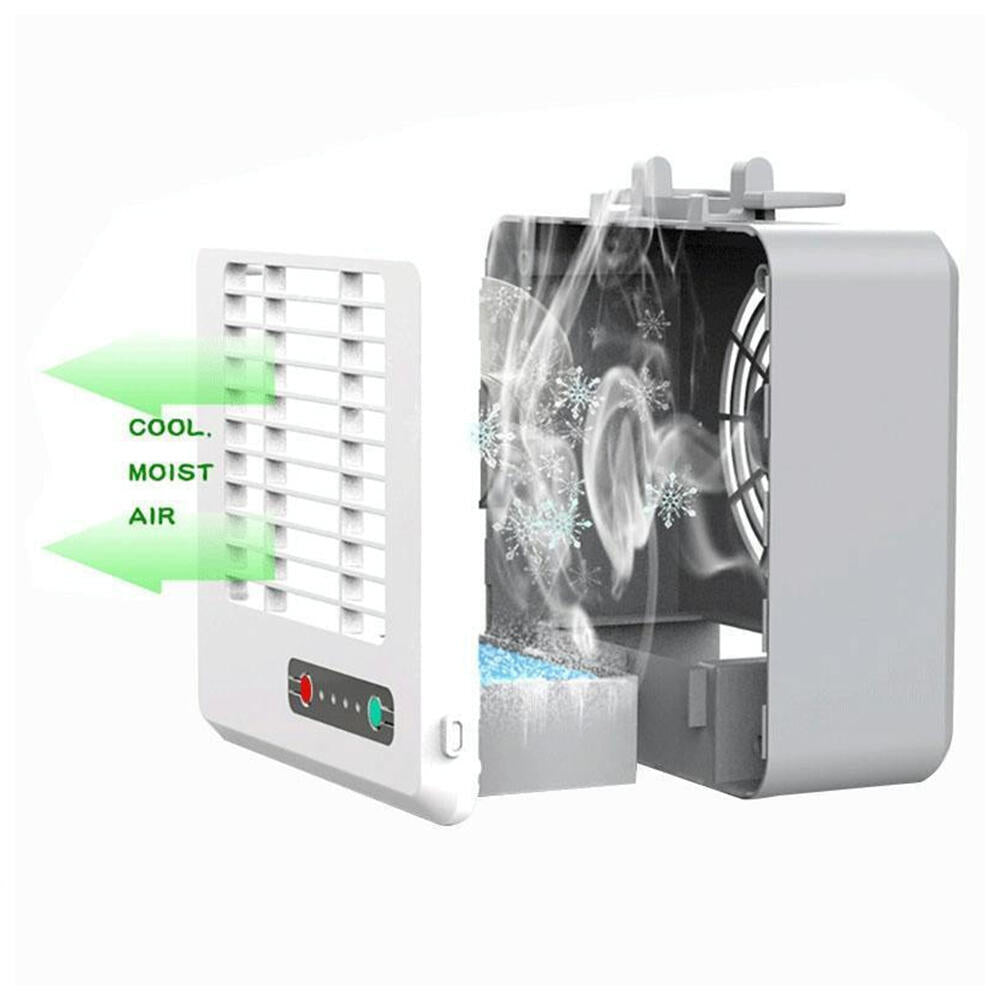 Mini Aire Acondicionado Portátil USB Silencioso, Ventilador de Escritorio con Refrigeración por Aire, Blanco - Imagem 11